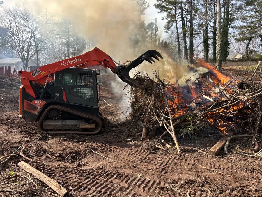 Summit Building land clearing fire