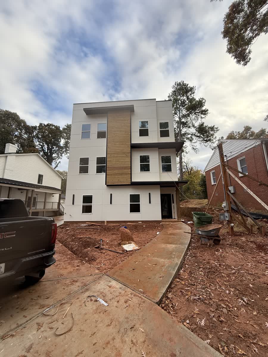 Completed custom home exterior