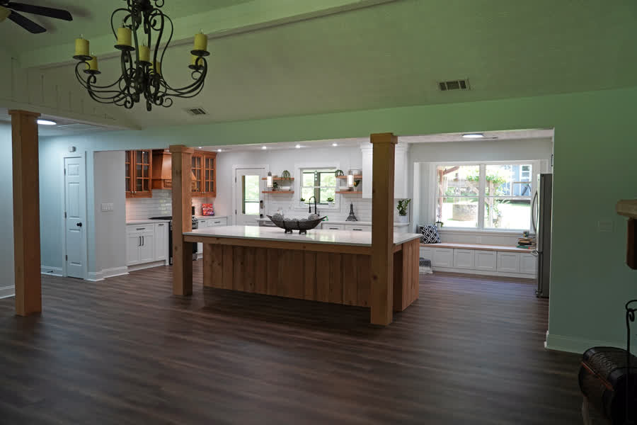 Summit Building wide out view of backsplaash ktichen