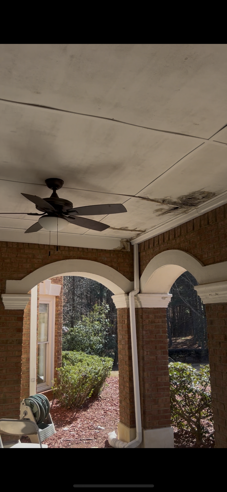 Summit Building brickwork and roof paneling before
